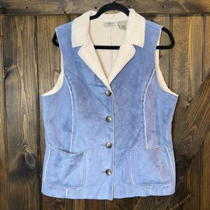 LL Bean Lined Warm Shearling Vest W/Pockets